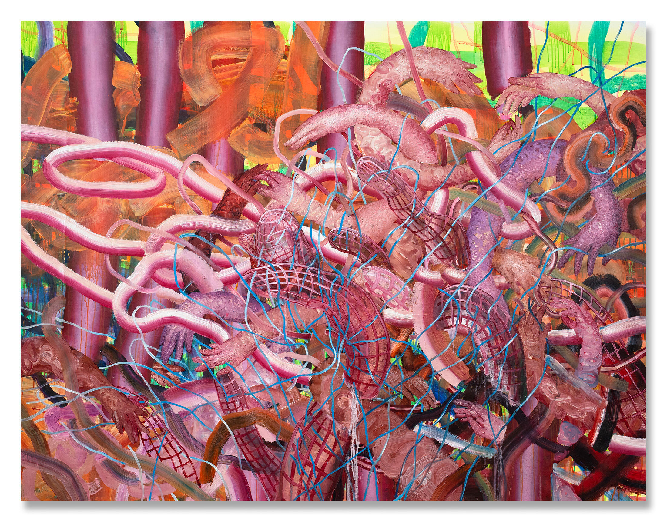 Wandering within, Oil and acrylic on canvas, 60 x 78 inches, 2025